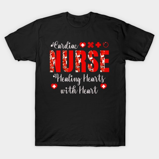 Cardiac nurse healing hearts with heart T-Shirt by TeaTimeTs